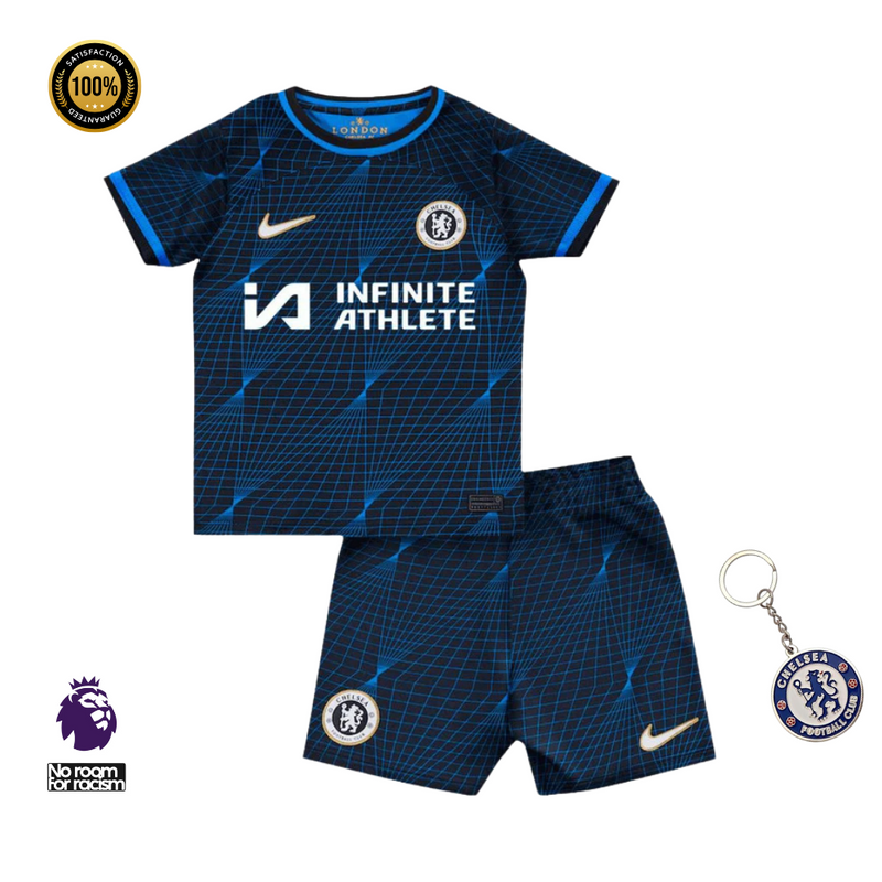 Kids Chelsea Away Kit 2023/2024 - Blue