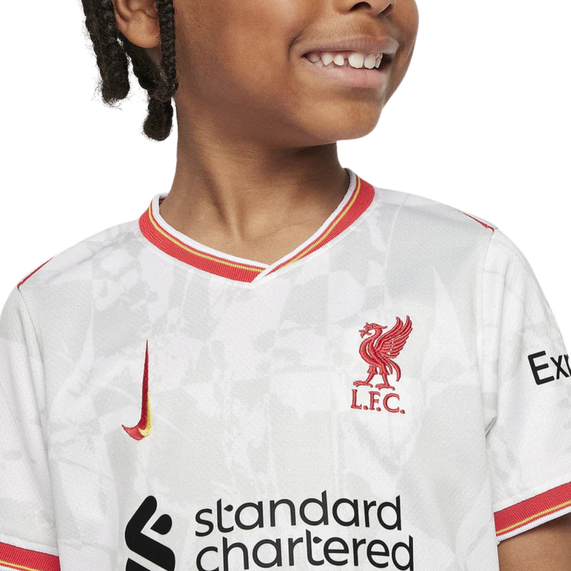 Kids Liverpool Third Kit 2024/2025 - White UCL