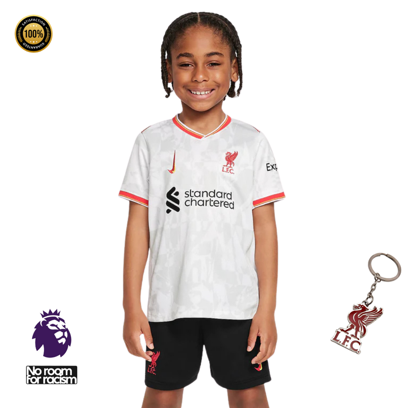 Kids Liverpool Third Kit 2024/2025 - White UCL